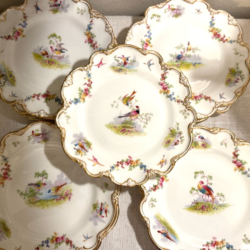 Vintage Lunch Plates - Set of 10